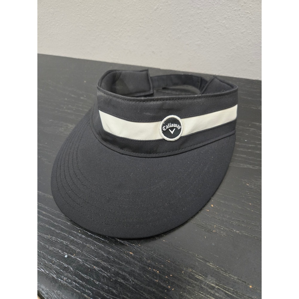 Callaway‎ Golf Sporty Athletic Adjustable Sun Visor Black White OSFM